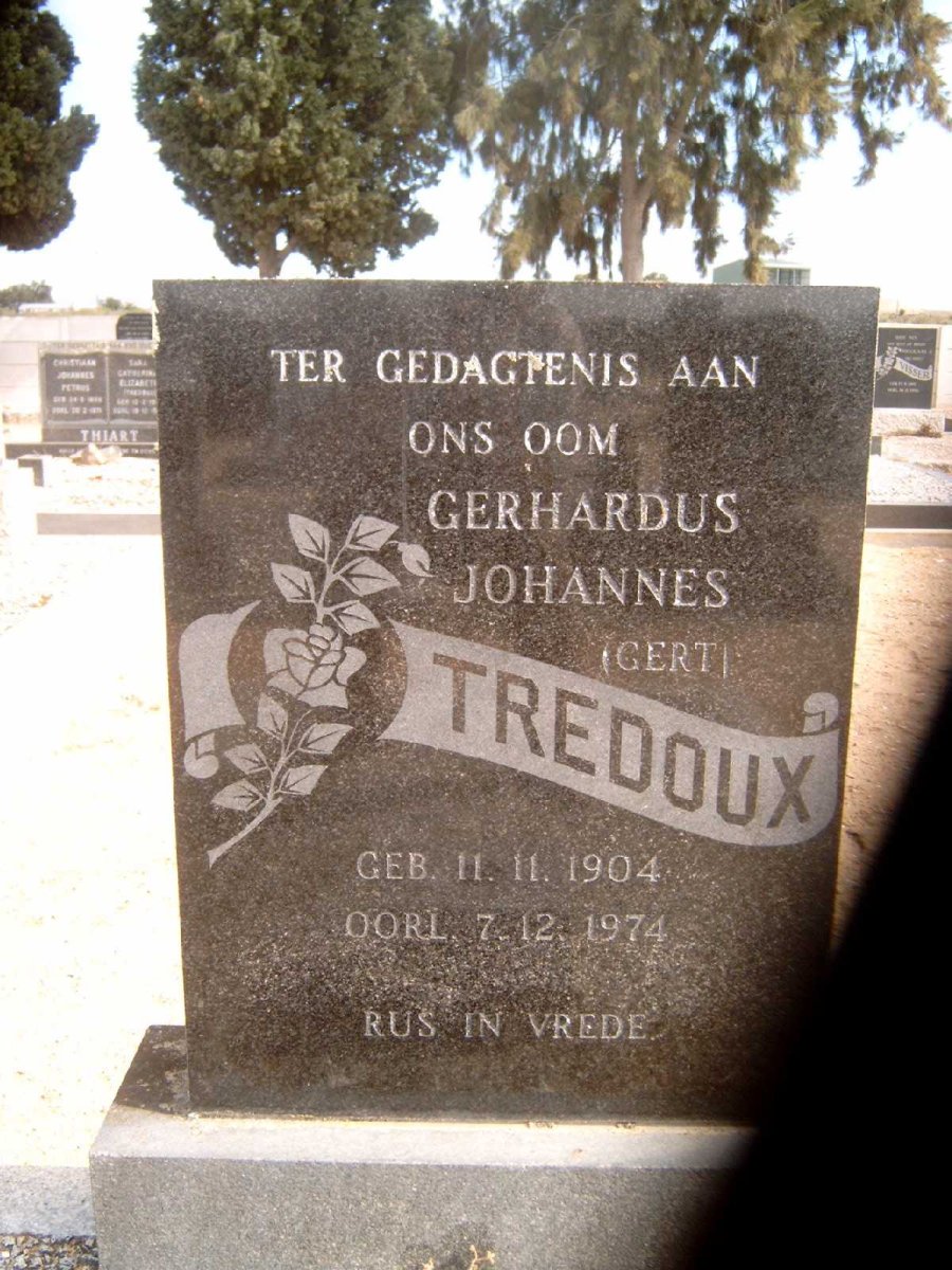 TREDOUX Gerhardus Johannes 1904-1974