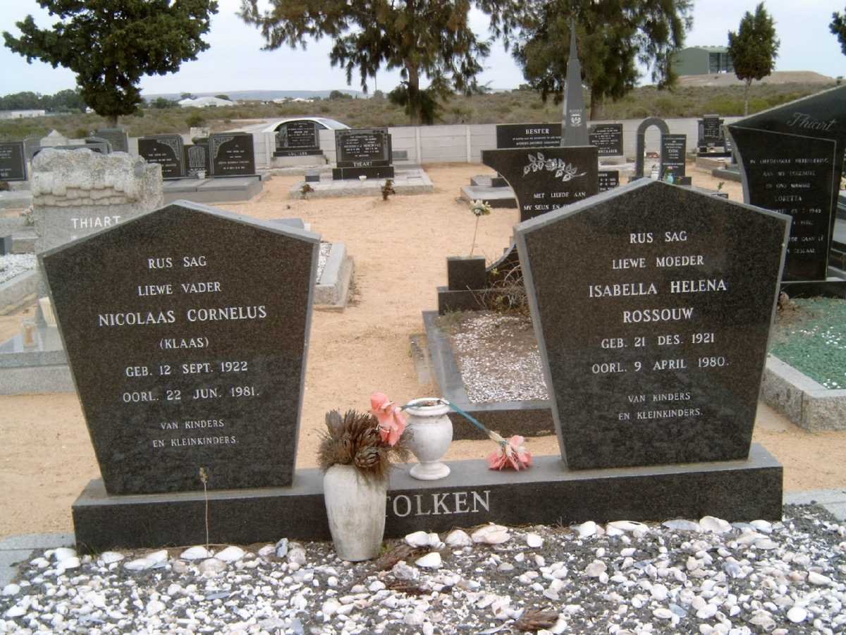 TOLKEN Nicolaas Cornelus 1922-1981 &amp; Isabella Helena ROSSOUW 1921-1980
