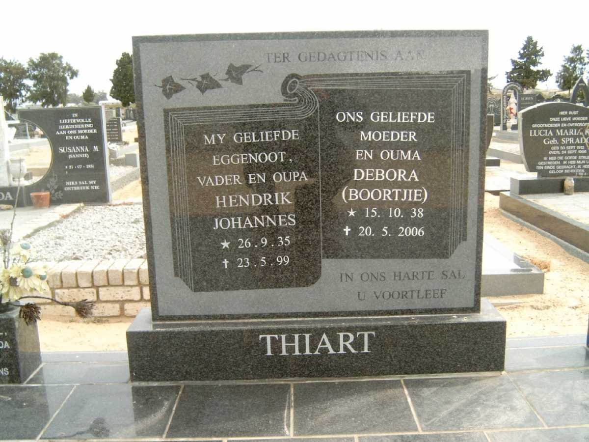 THIART Hendrik Johannes 1935-1999 &amp; Debora 1938-2006