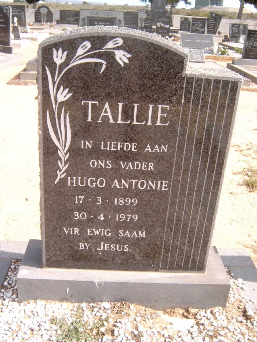 TALLIE Hugo Antonie 1899-1979