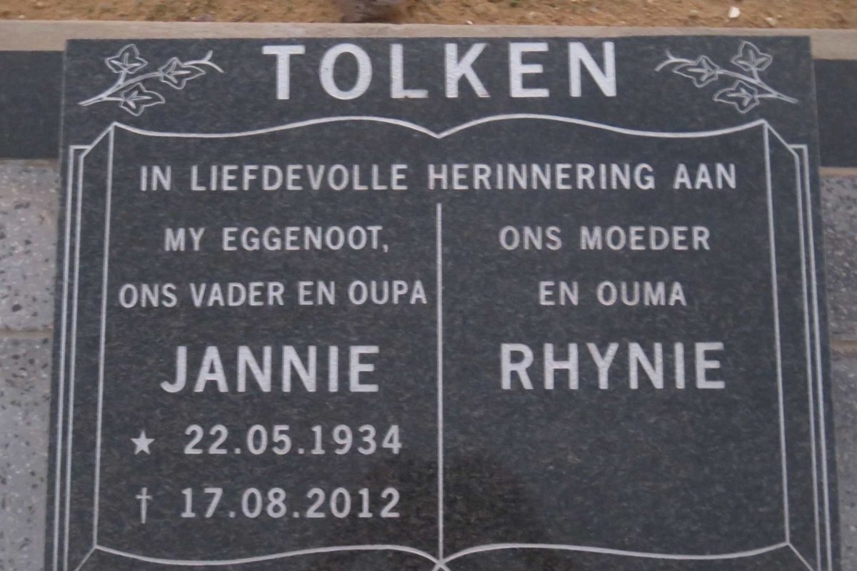TOLKEN Jannie 1934-2012 &amp; Rhynie