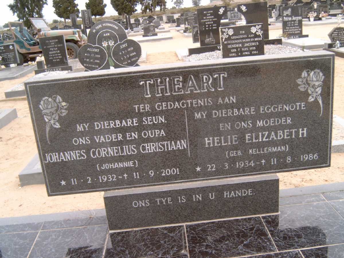 THEART Johannes Cornelius Christiaan 1932-2001 &amp; Helie Elizabeth KELLERMAN  1934-1986