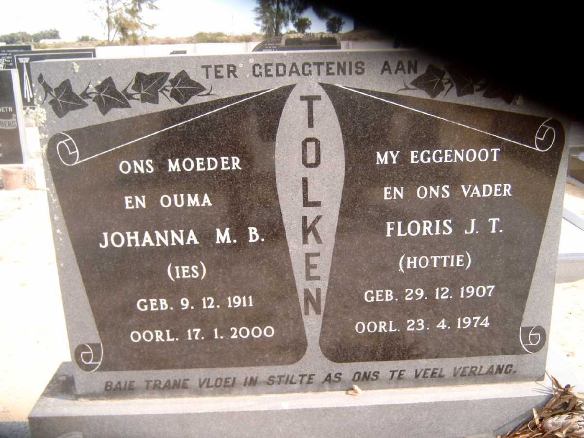TOLKEN Floris J.T. 1907-1974 &amp; Johanna M.B. 1911-2000