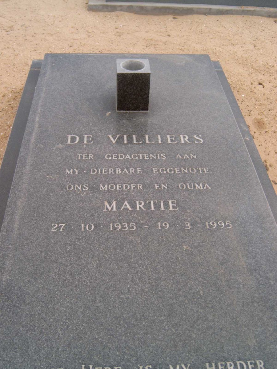 VILLIERS Martie, de 1935-1995