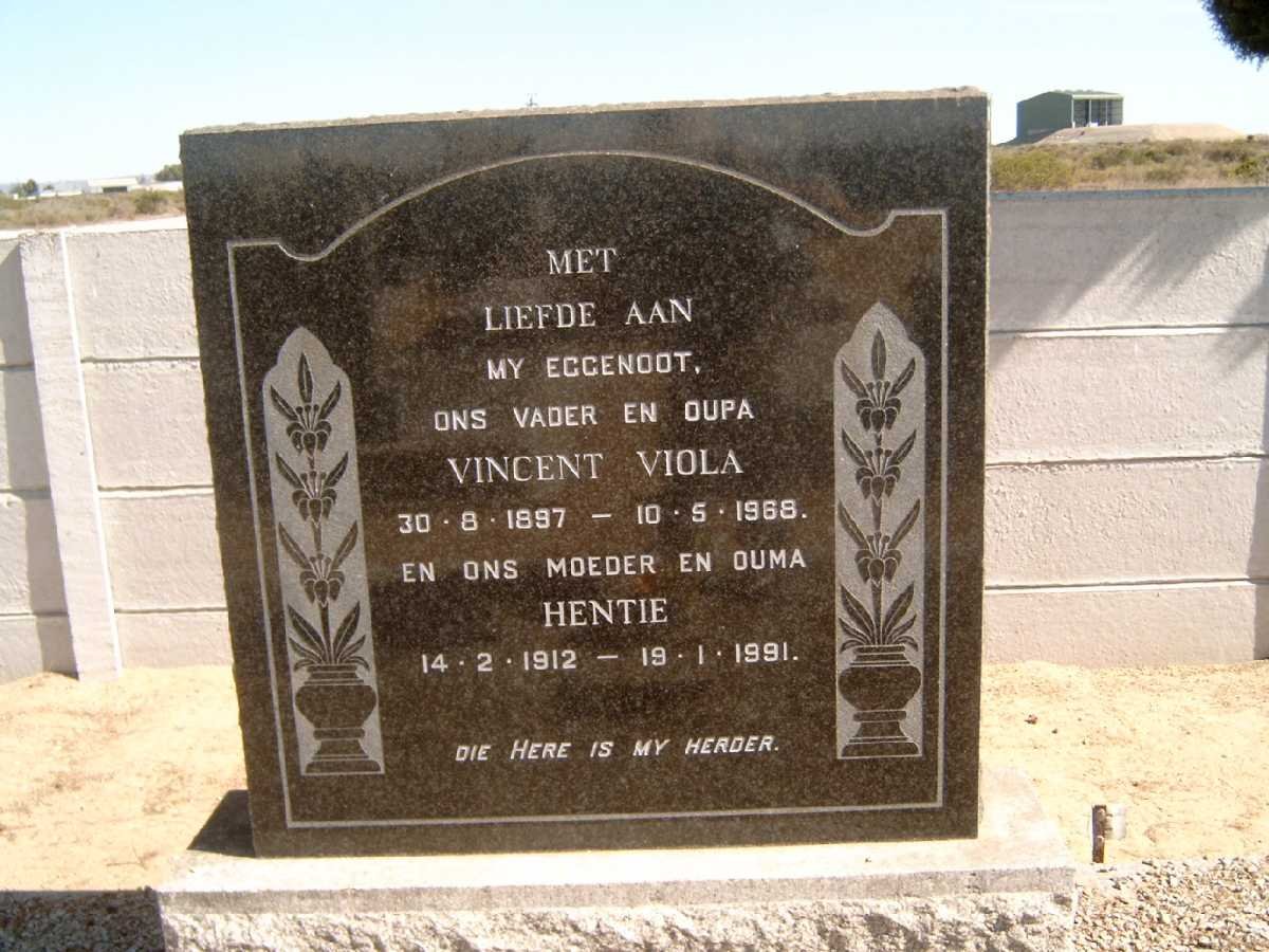 VIOLA Vincent 1897-1968 &amp; Hentie 1912-1991