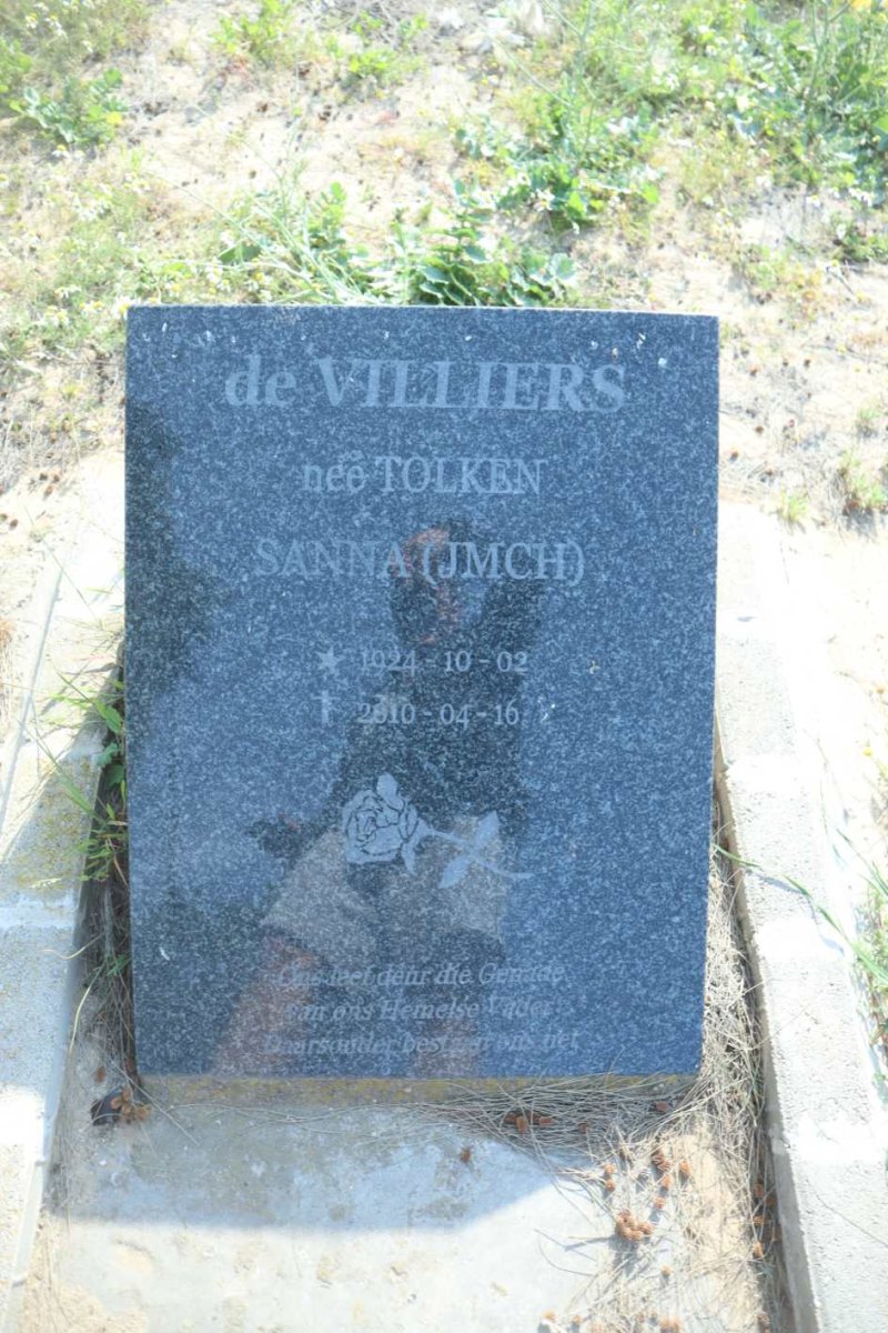 VILLIERS Sanna, de nee TOLKEN 1924-2010