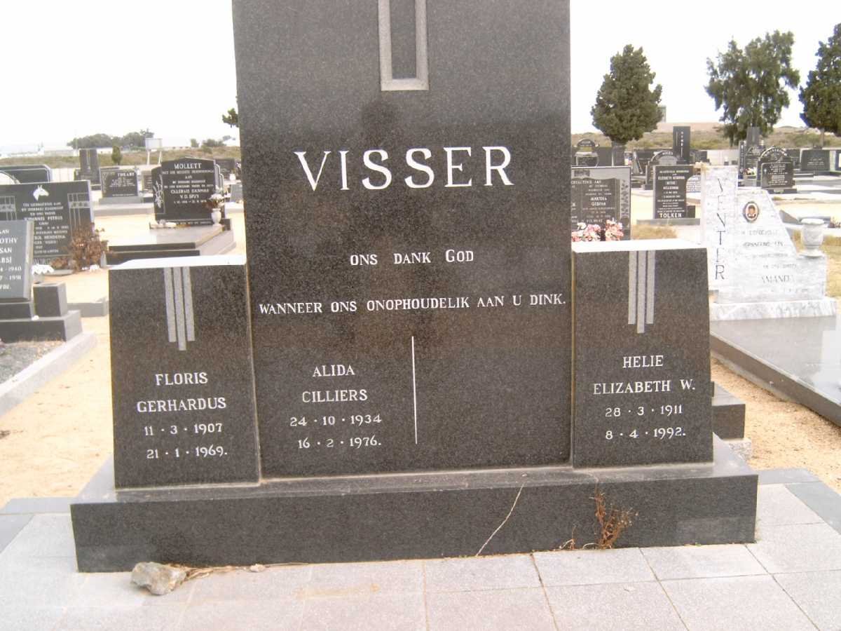VISSER Floris Gerhardus 1907-1069 &amp; Helie Elizabeth W. 1911-1992