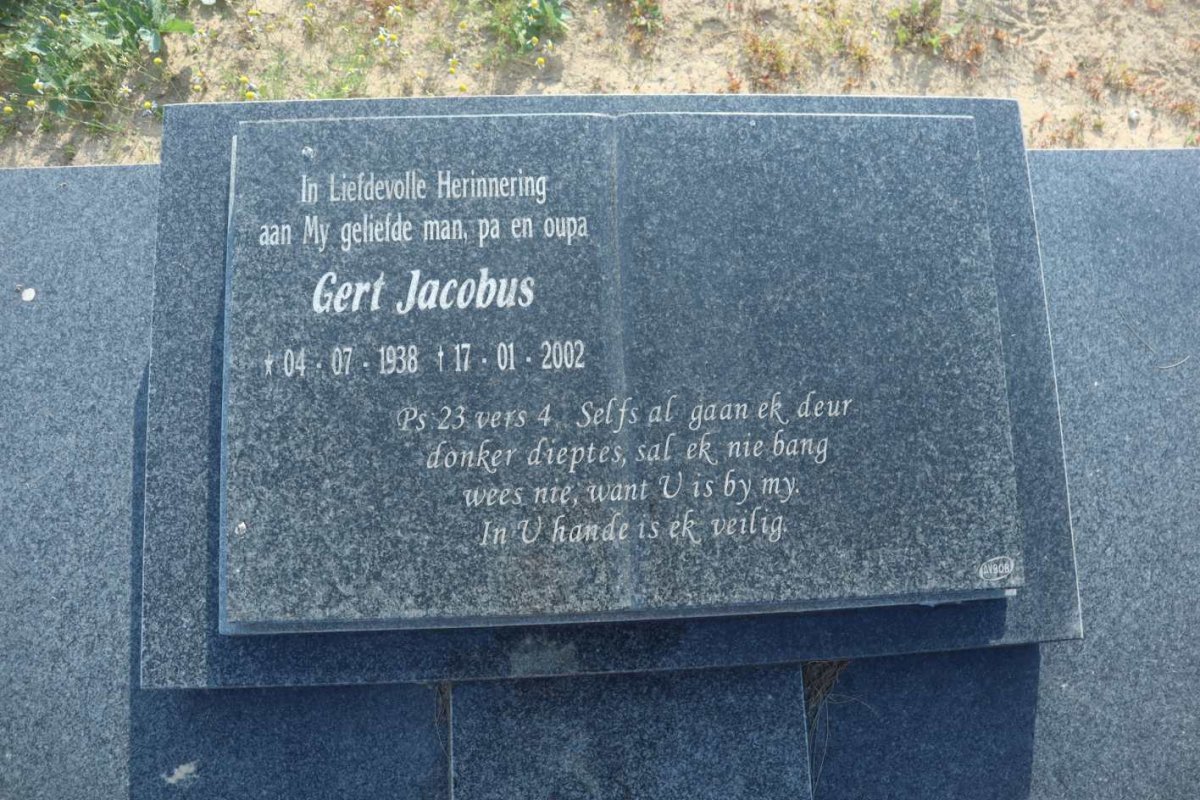 VERMEULEN Gert Jacobus 1938-2002