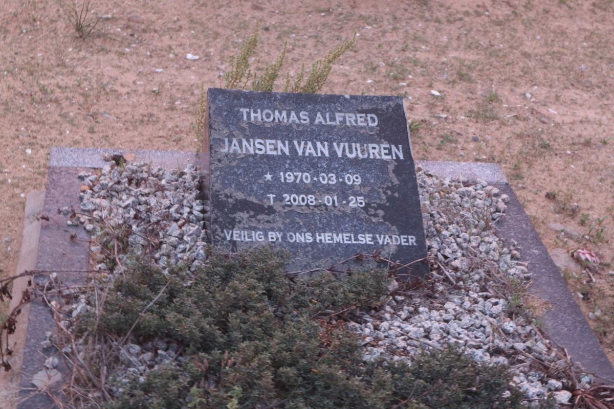 VUUREN Thomas Alfred, Jansen van 1970-2008