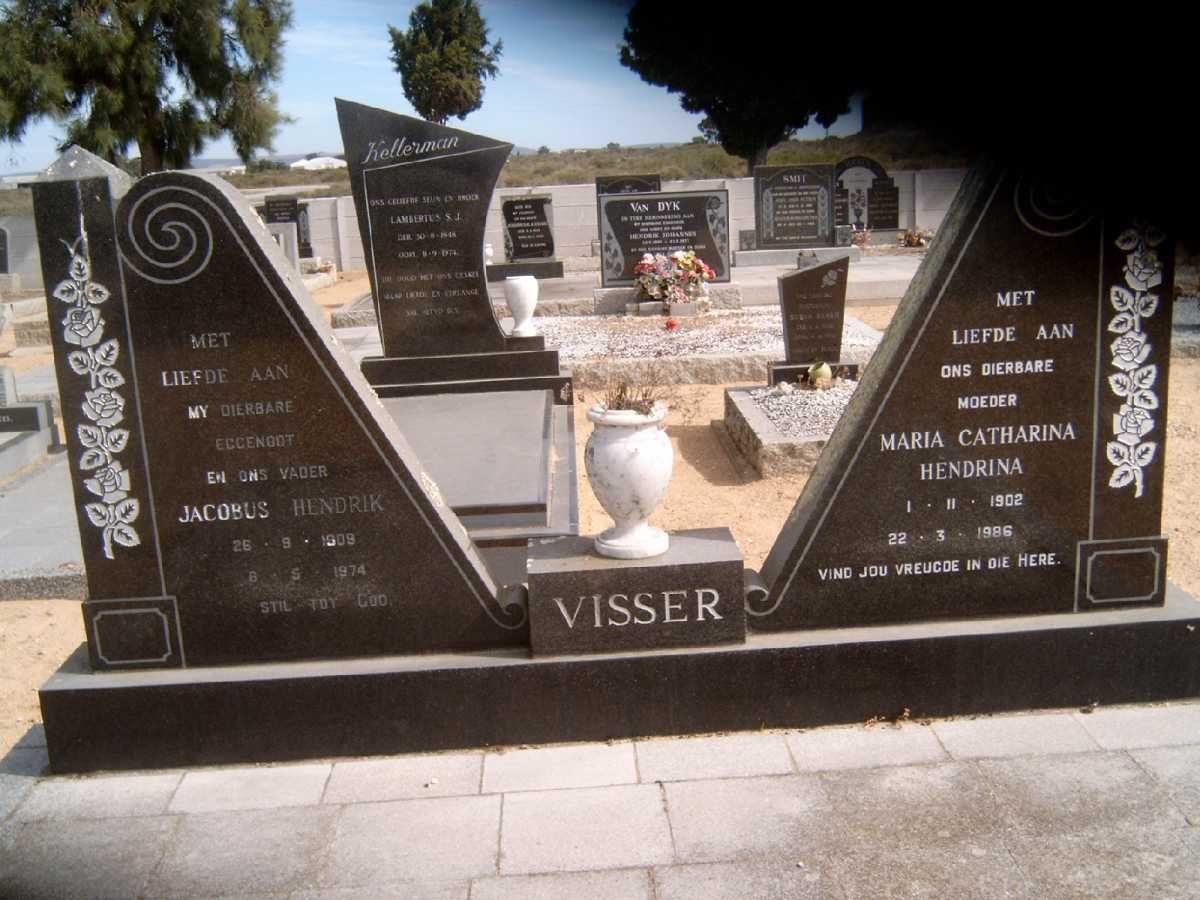 VISSER Jacobus Hendrik 1909-1974 &amp; Maria Catharina Hendrina 1902-1986