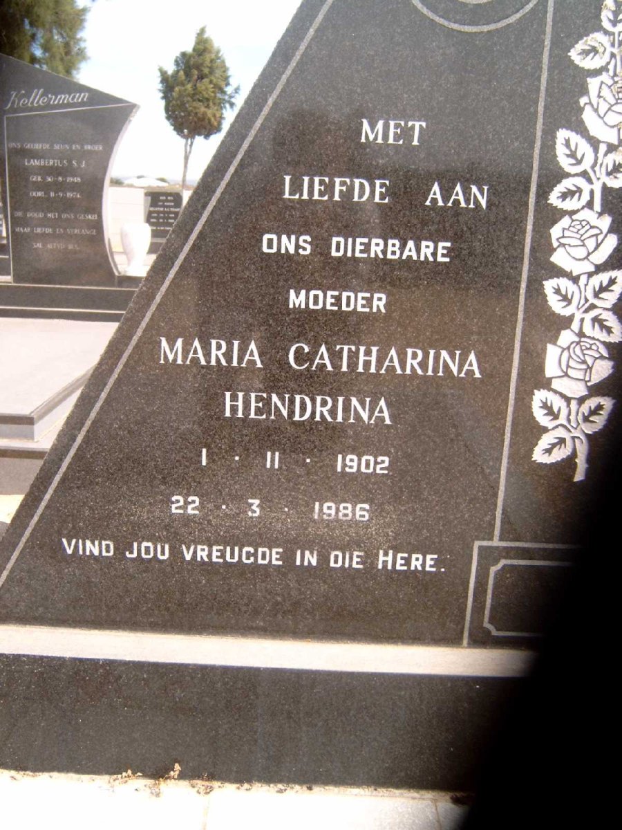 VISSER  Maria Catharina Hendrina 1902-1986