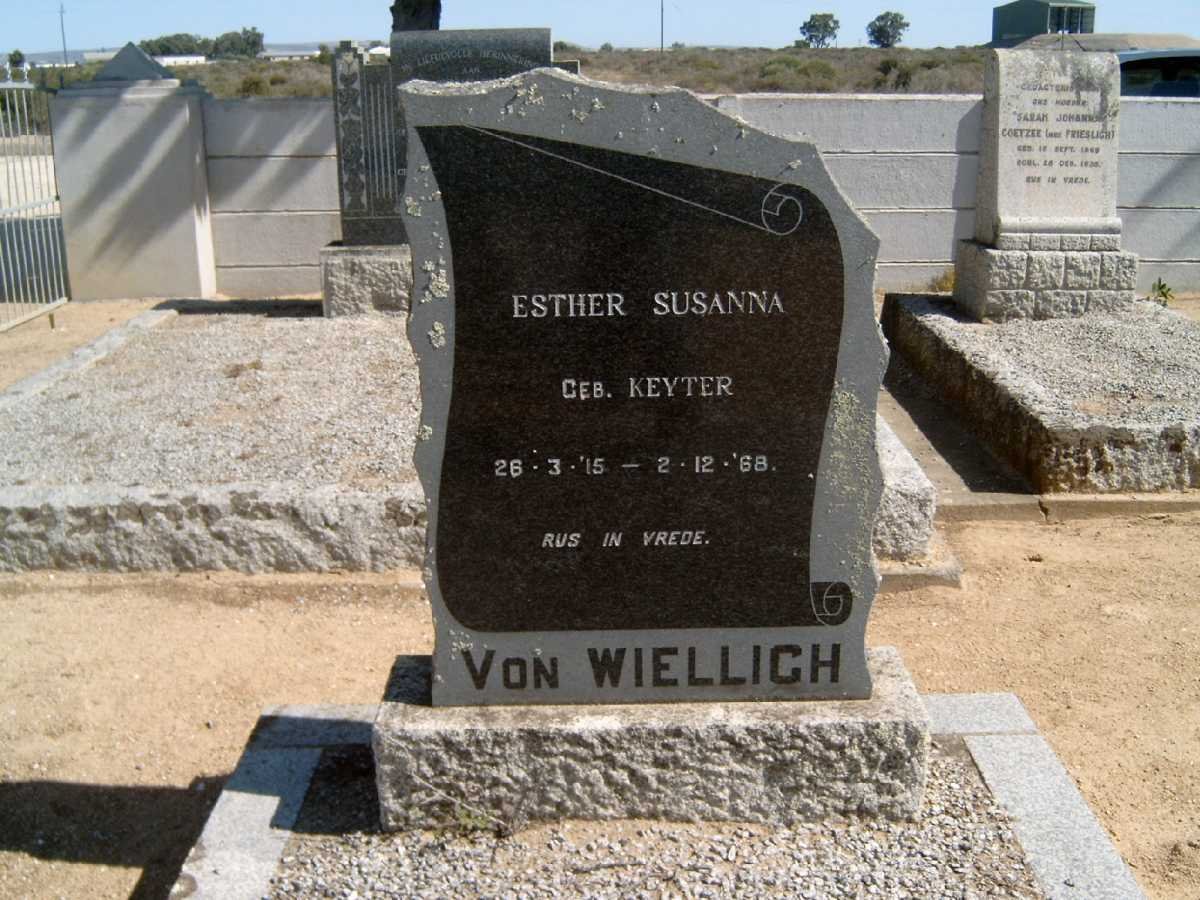 WIELLICH Esther Susanna, von nee KEYTER 1915-1968
