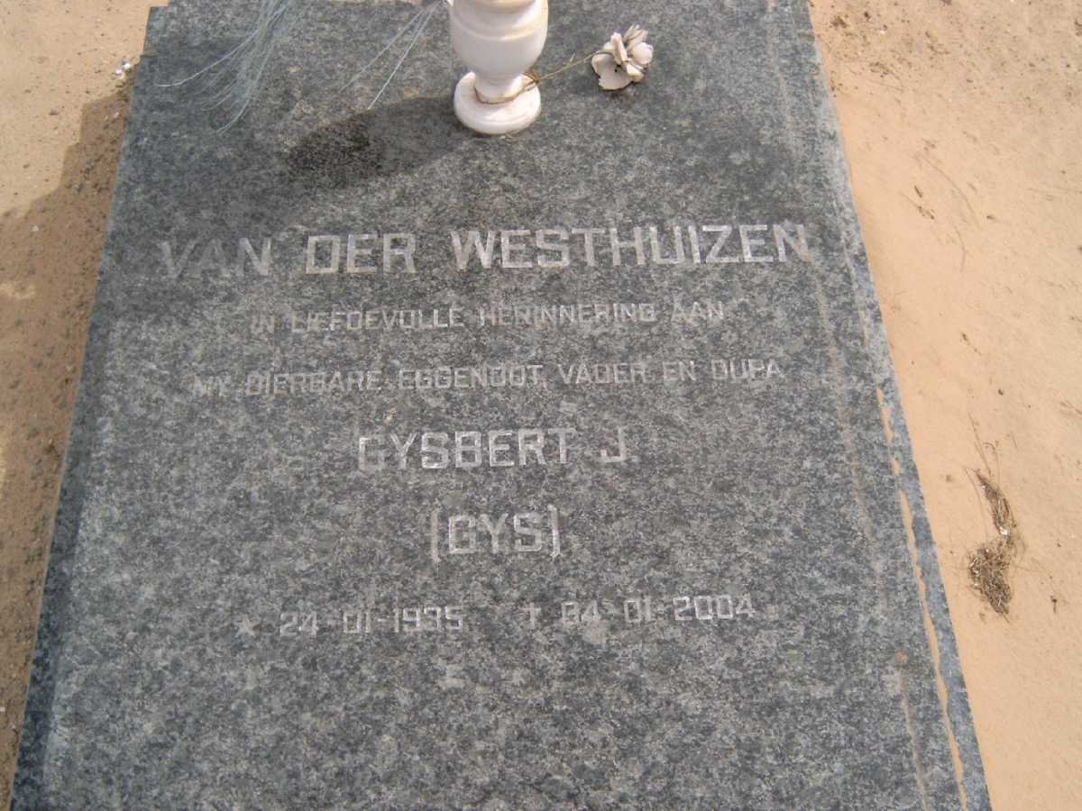 WESTHUIZEN Gysbert J., van der 1935-2004