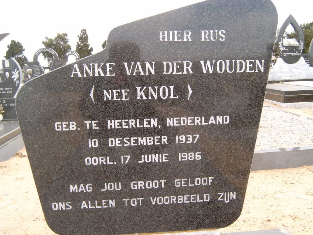 WOUDEN Anke, van der nee KNOL 1937-1986