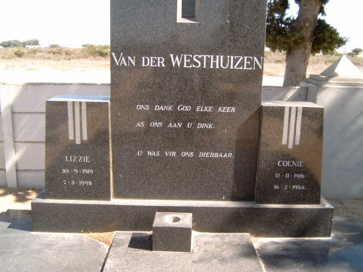 WESTHUIZEN Coenie, van der 1916-1965 &amp; Lizzie 1919-1998