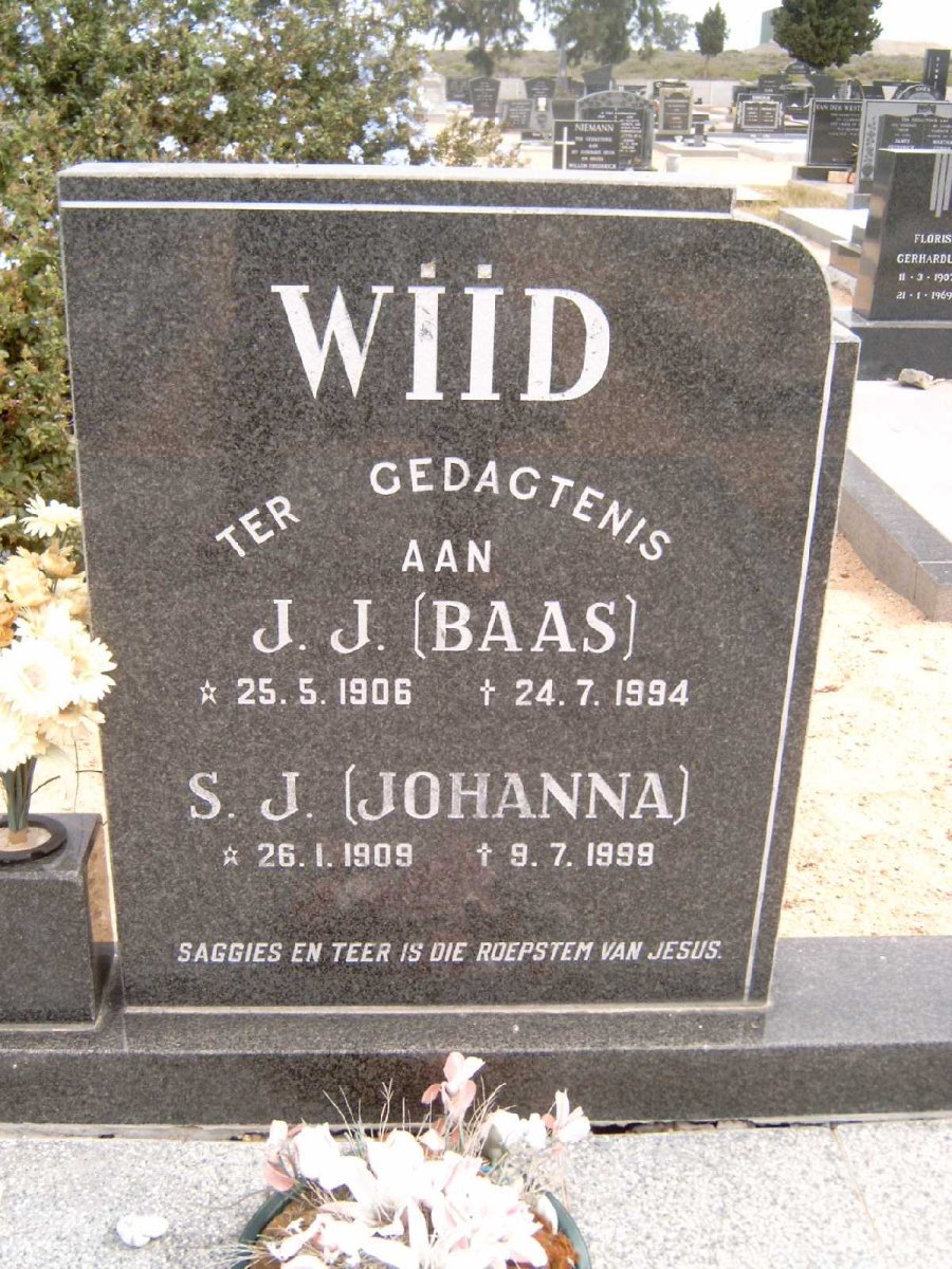 WIID J.J. 1906-1994 &amp; S.J. 1909-1998