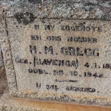 GREGG H.M. nee HAVENGA 1910-1942