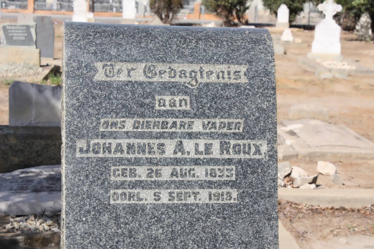 ROUX Johannes A., Le 1833-1918