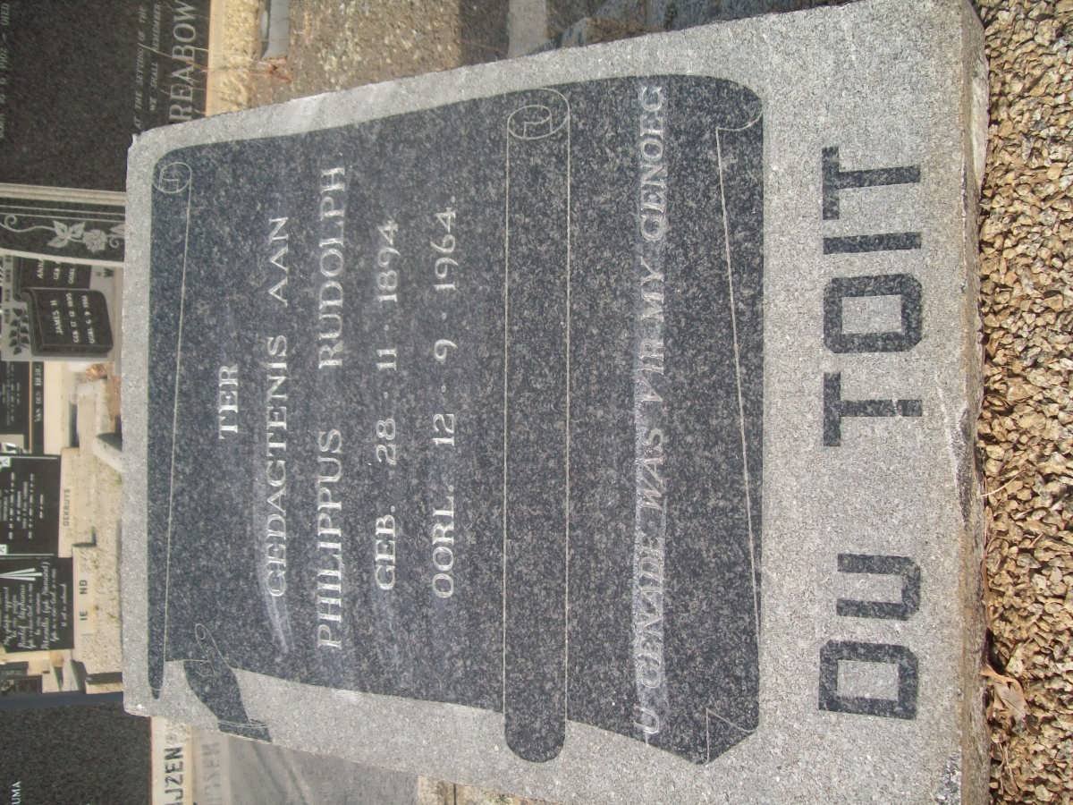 TOIT Philippus Rudolph, du 1894-1964
