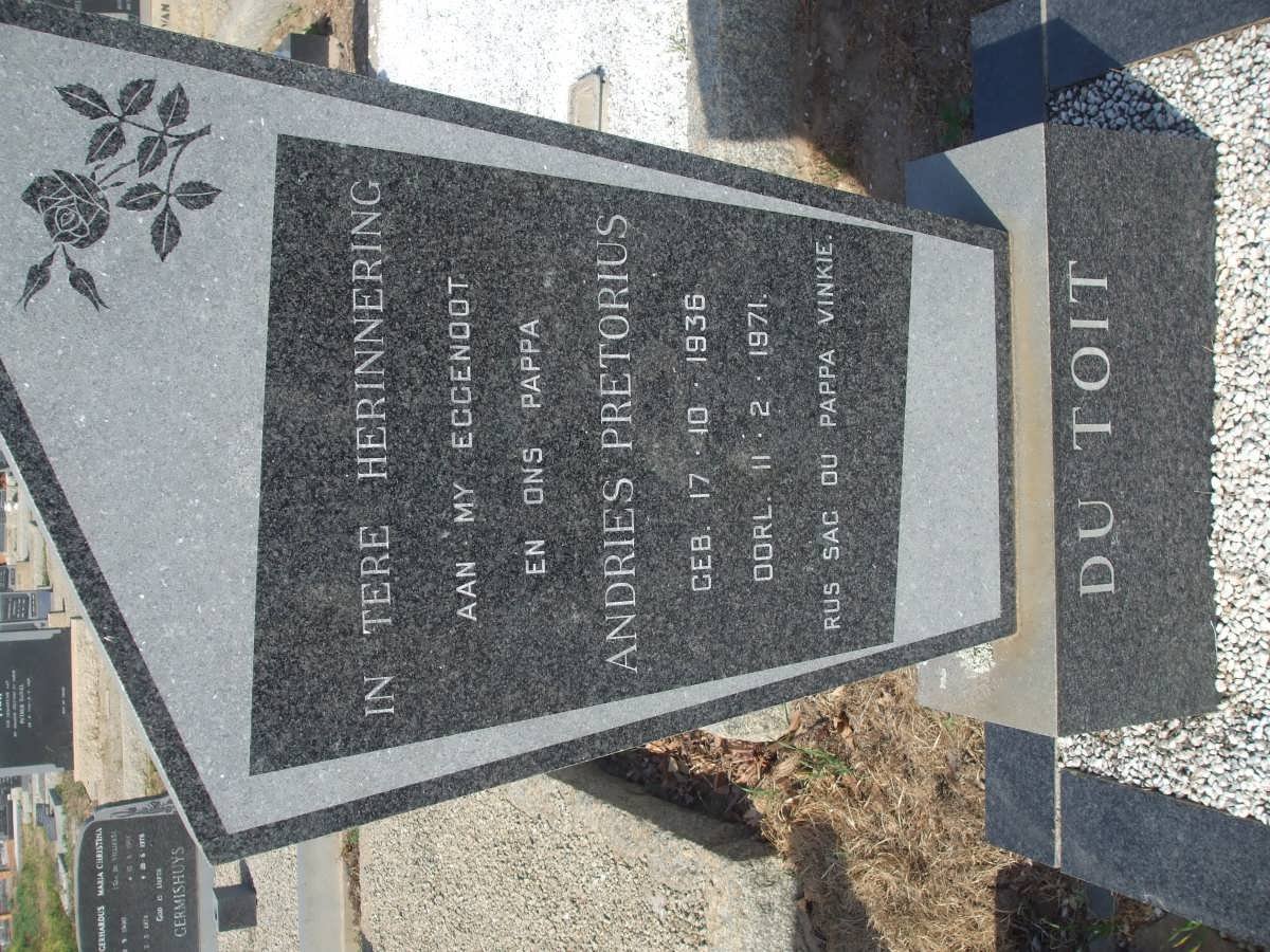 TOIT Andries Pretorius, du 1936-1971