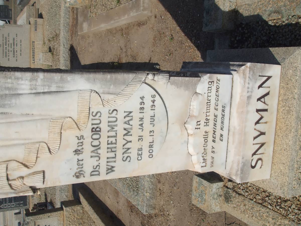 SNYMAN Jacobus Wilhelmus 1894-1946