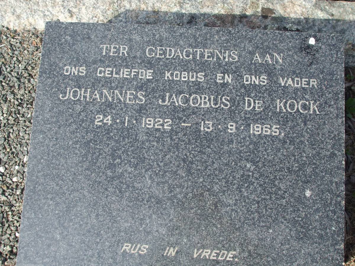 KOCK Johannes Jacobus, de 1922-1965