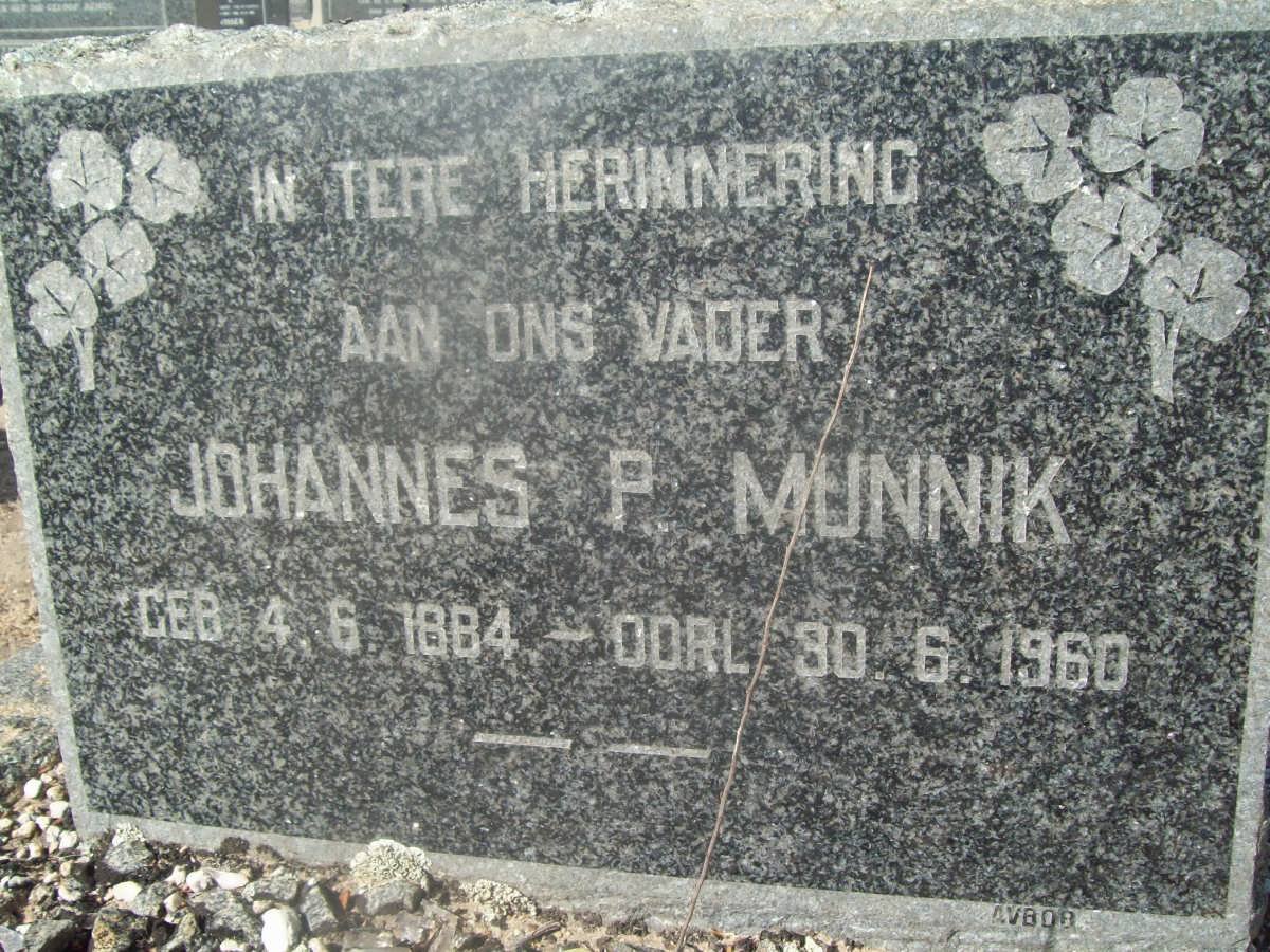 MUNNIK  Johannes P. 1884-1960