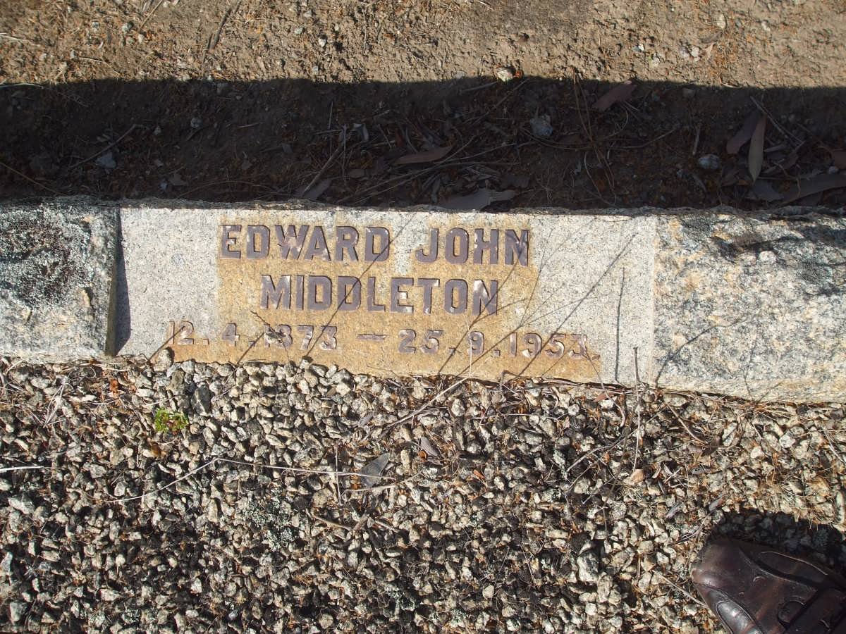 MIDDLETON Edward John 1873-1953