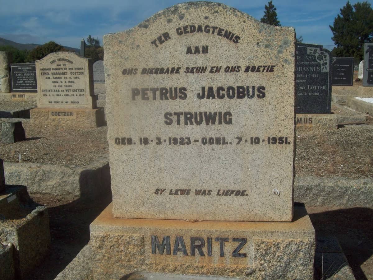 MARITZ Petrus Jacobus Struwig 1923-1951
