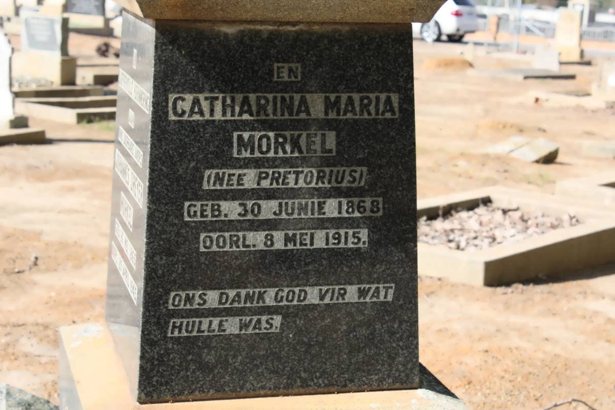 MORKEL Johannes Dreyer 1865-1945 &amp; Catharina Maria PRETORIUS 1868-1915
