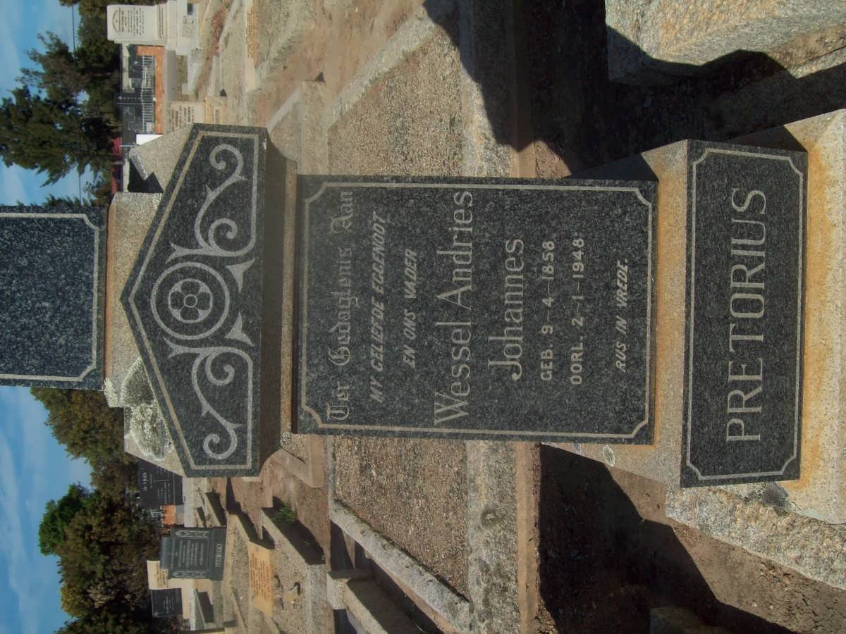 PRETORIUS Wessel Andries Johannes 1858-1948