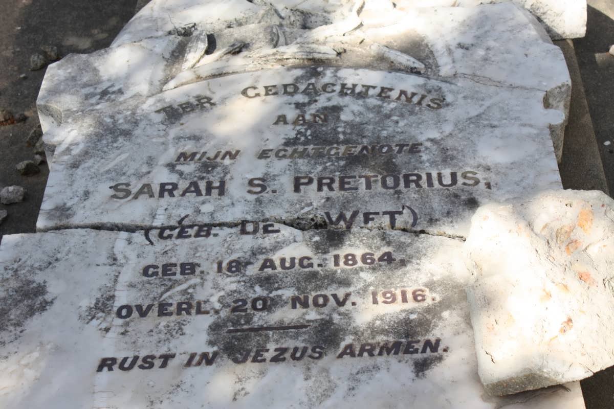 PRETORIUS Sarah S. nee de WET 1864-1916