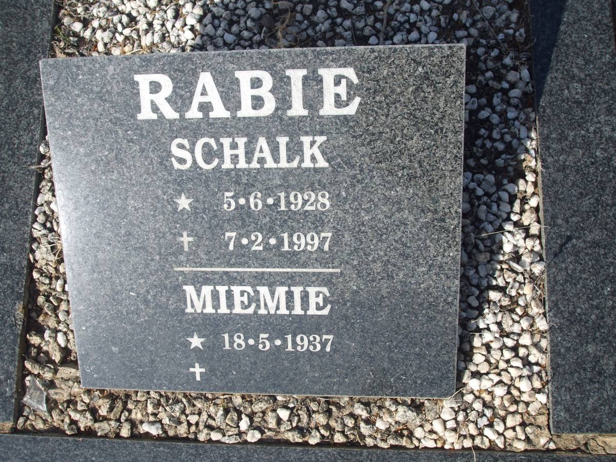 RABIE Schalk 1828-1997 &amp; Miemie 1937-
