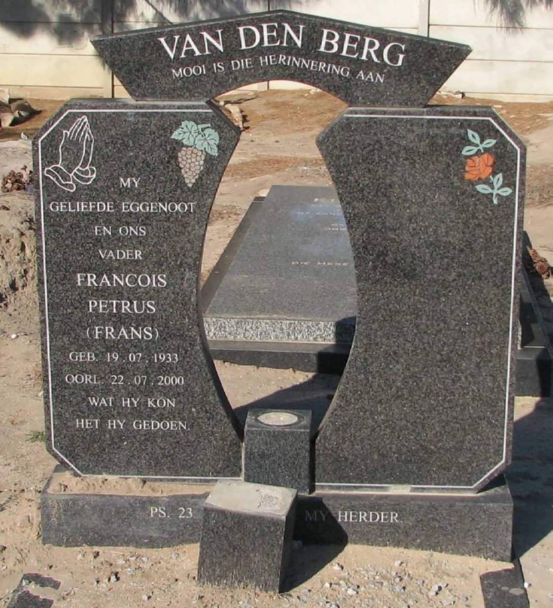 BERG Francois Petrus, van den 1933-2000