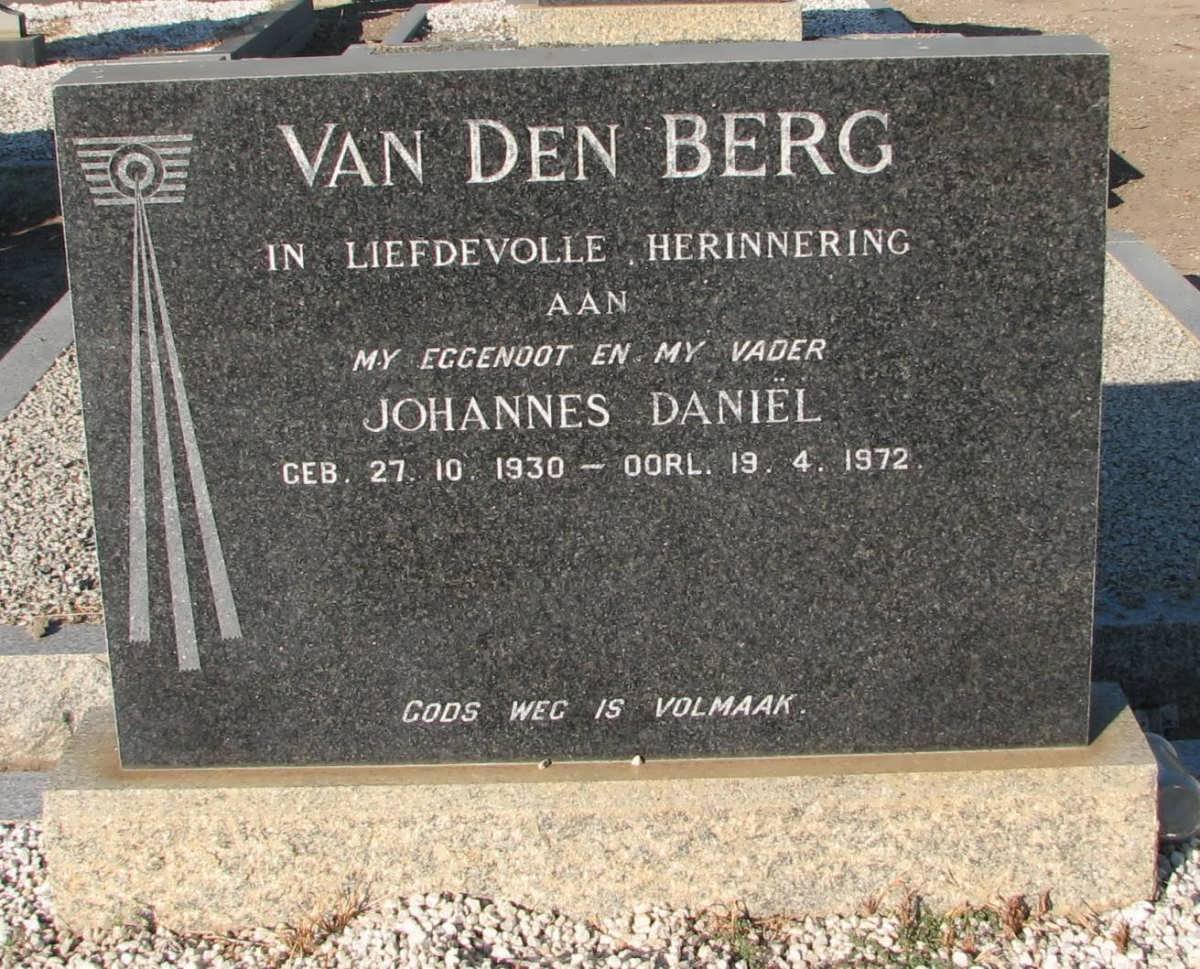 BERG Johannes Daniel, van den 1930-1972