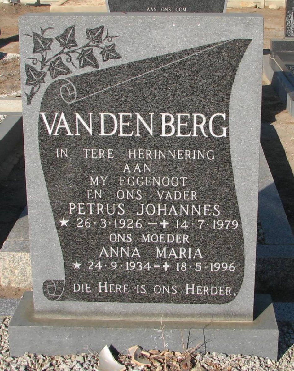 BERG Petrus Johannes, van den 1926-1979 &amp; Anna Maria 1934-1996