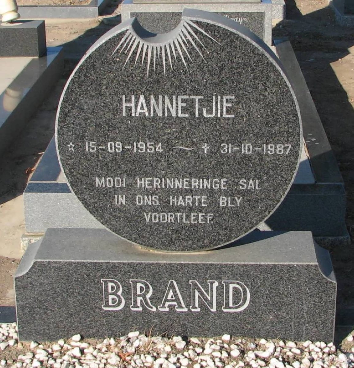 BRAND Hannetjie 1954-1987