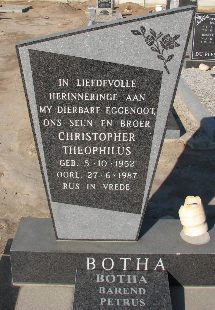 BOTHA Christopher Theophilus 1952-1987