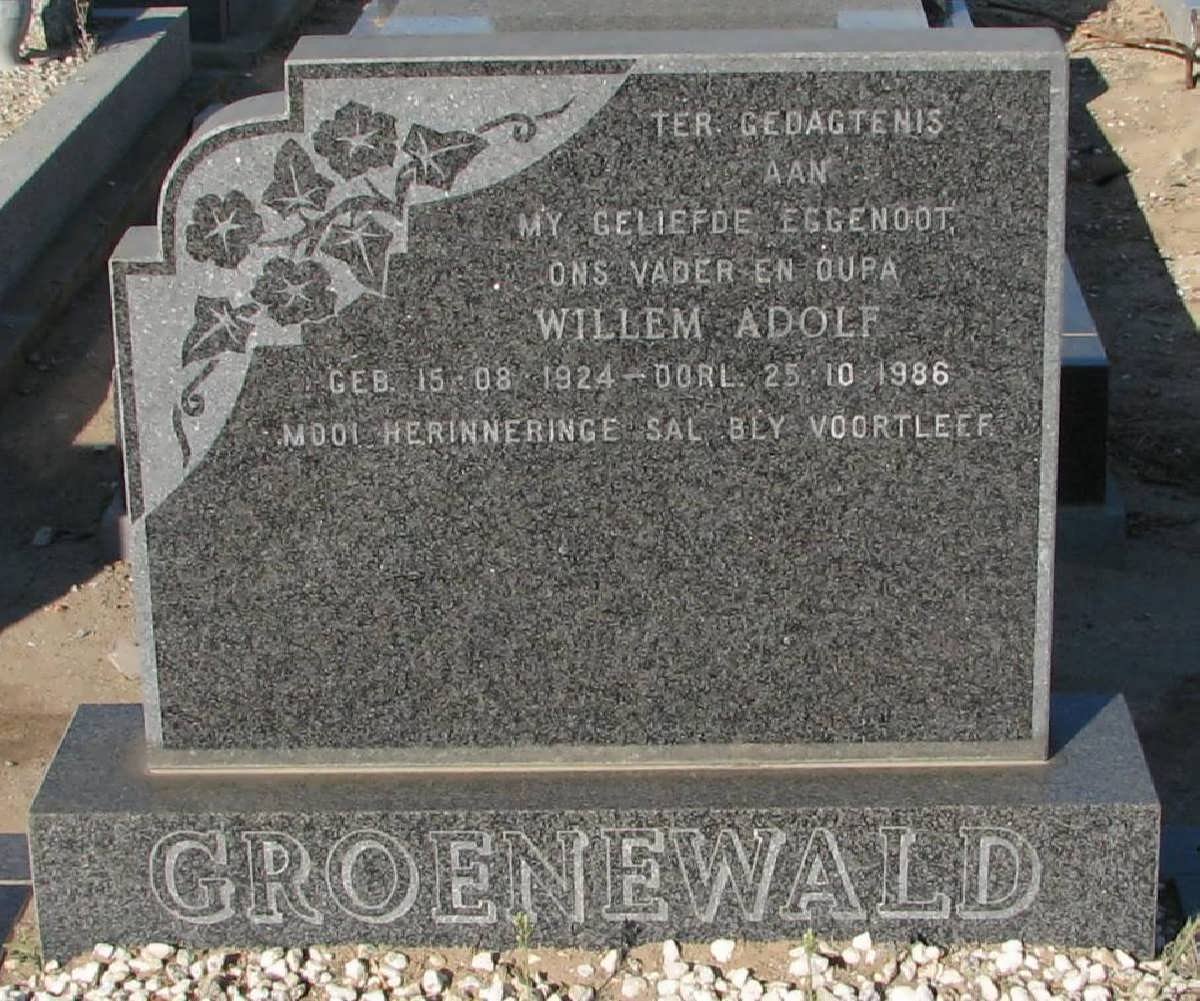 GROENEWALD Willem Adolph 1924-1986