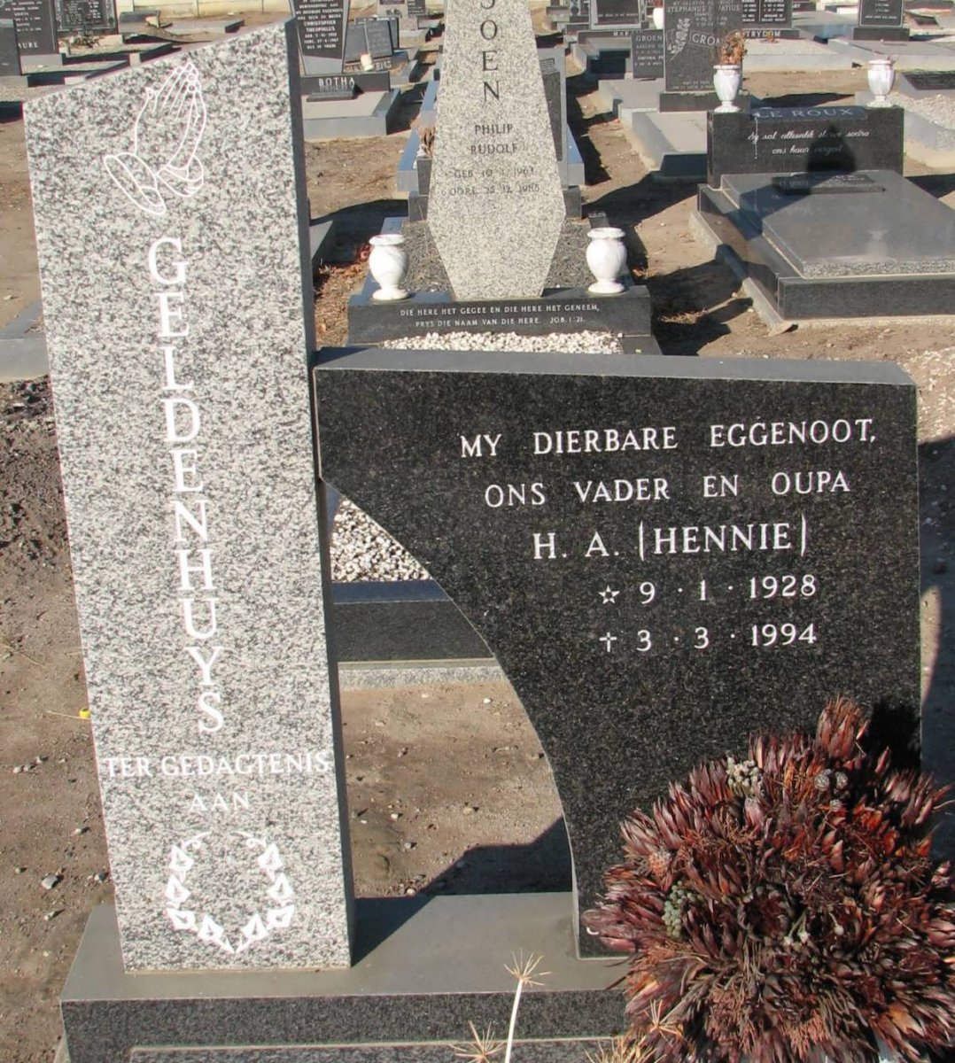 GELDENHUYS H.A. 1928-1994