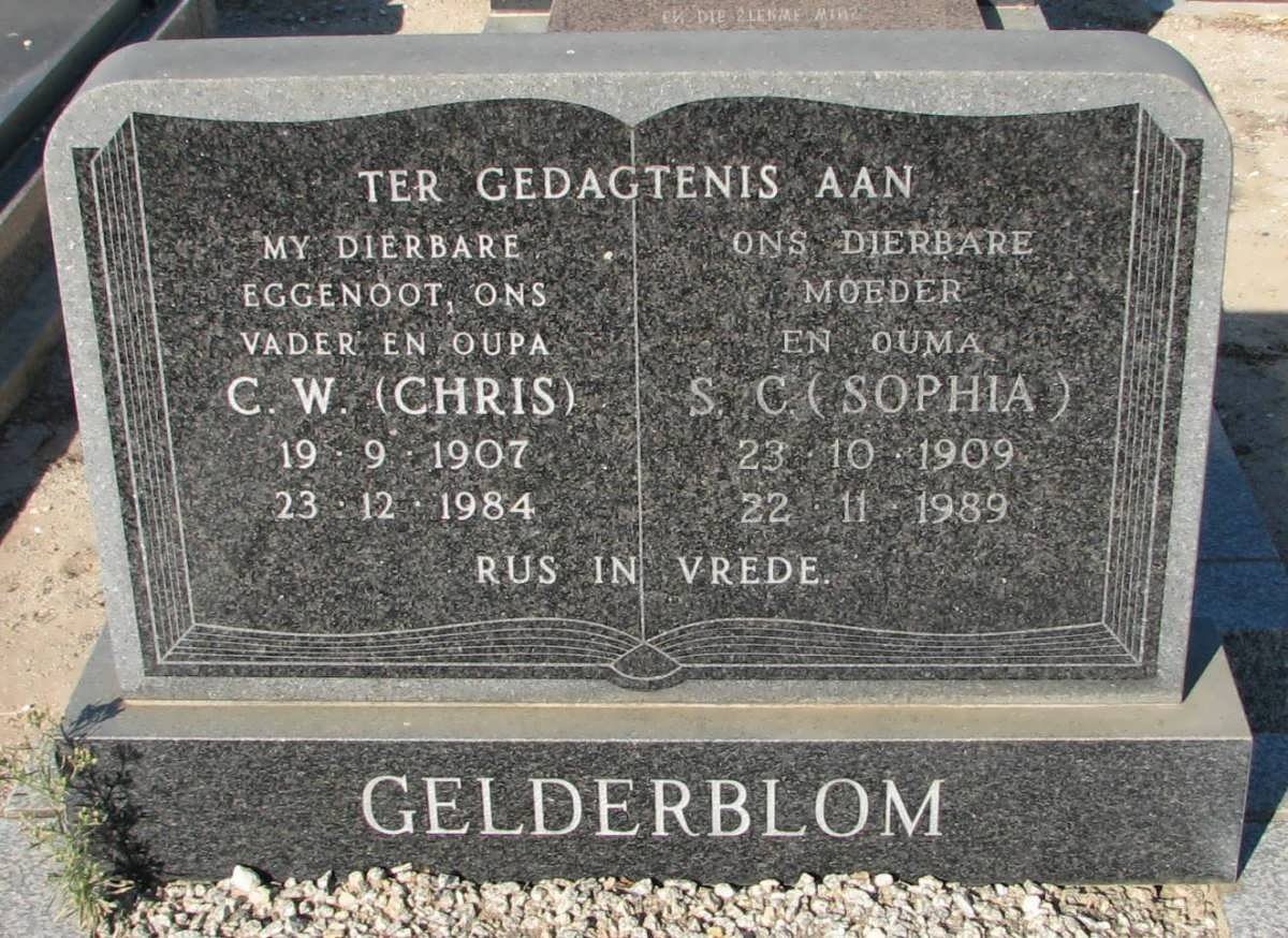 GELDERBLOM C.W. 1907-1984 &amp; S.C. 1909-1989