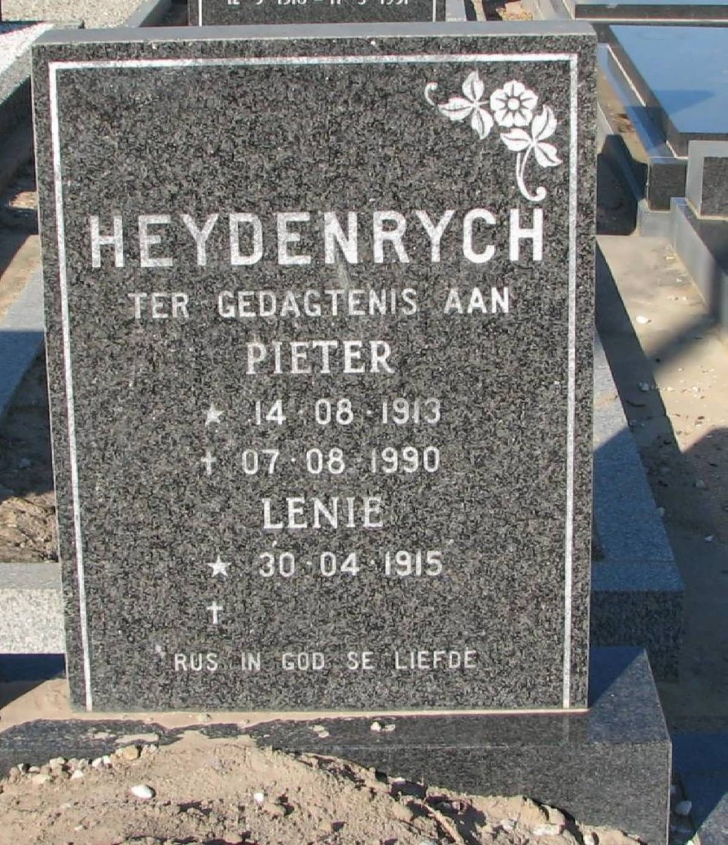 HEYDENRYCH Pieter 1913-1990 &amp; Lenie 1915-