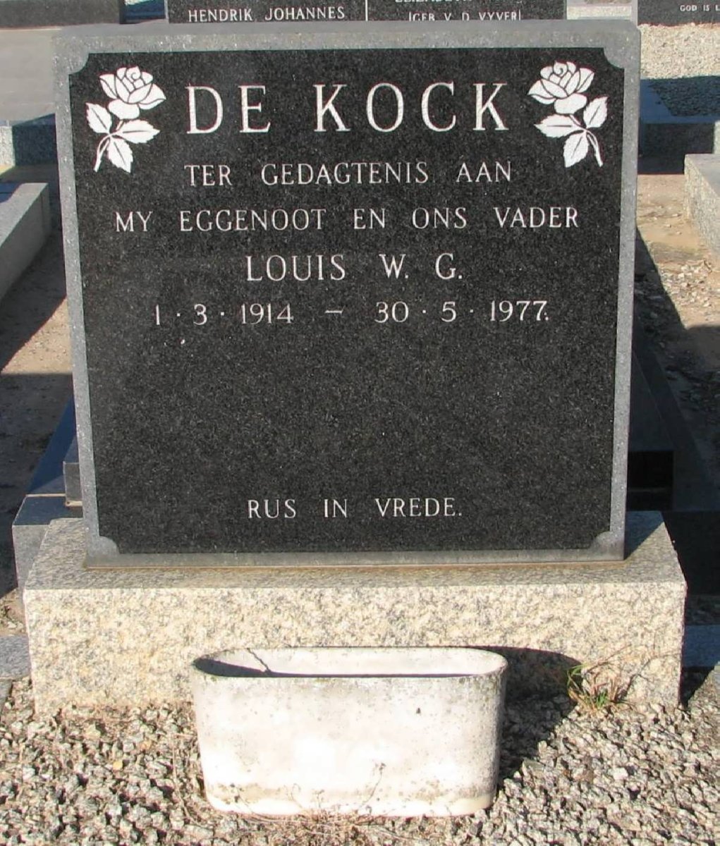 KOCK Louis W.G., de 1914-1977