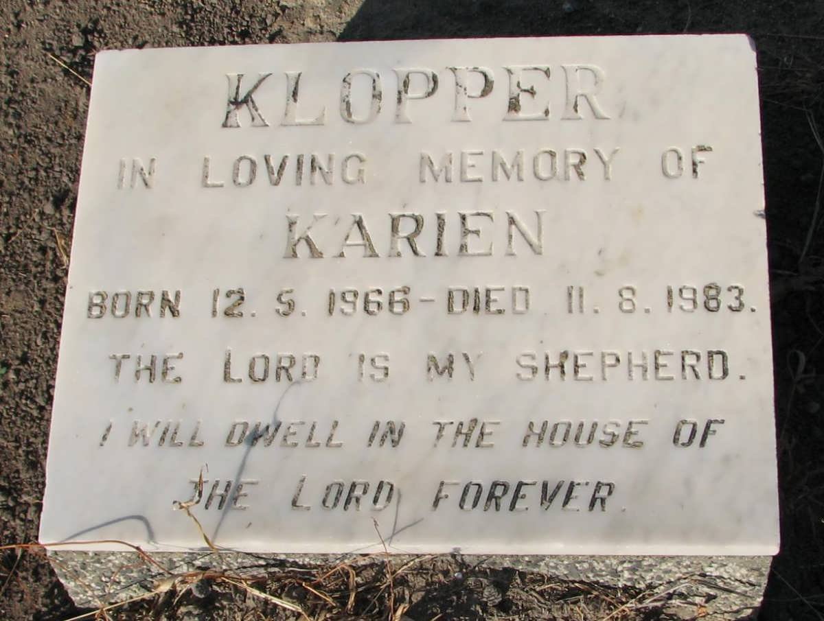 KLOPPER Karien 1966-1983