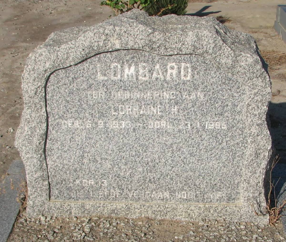 LOMBARD Lorraine H. 1933-1996