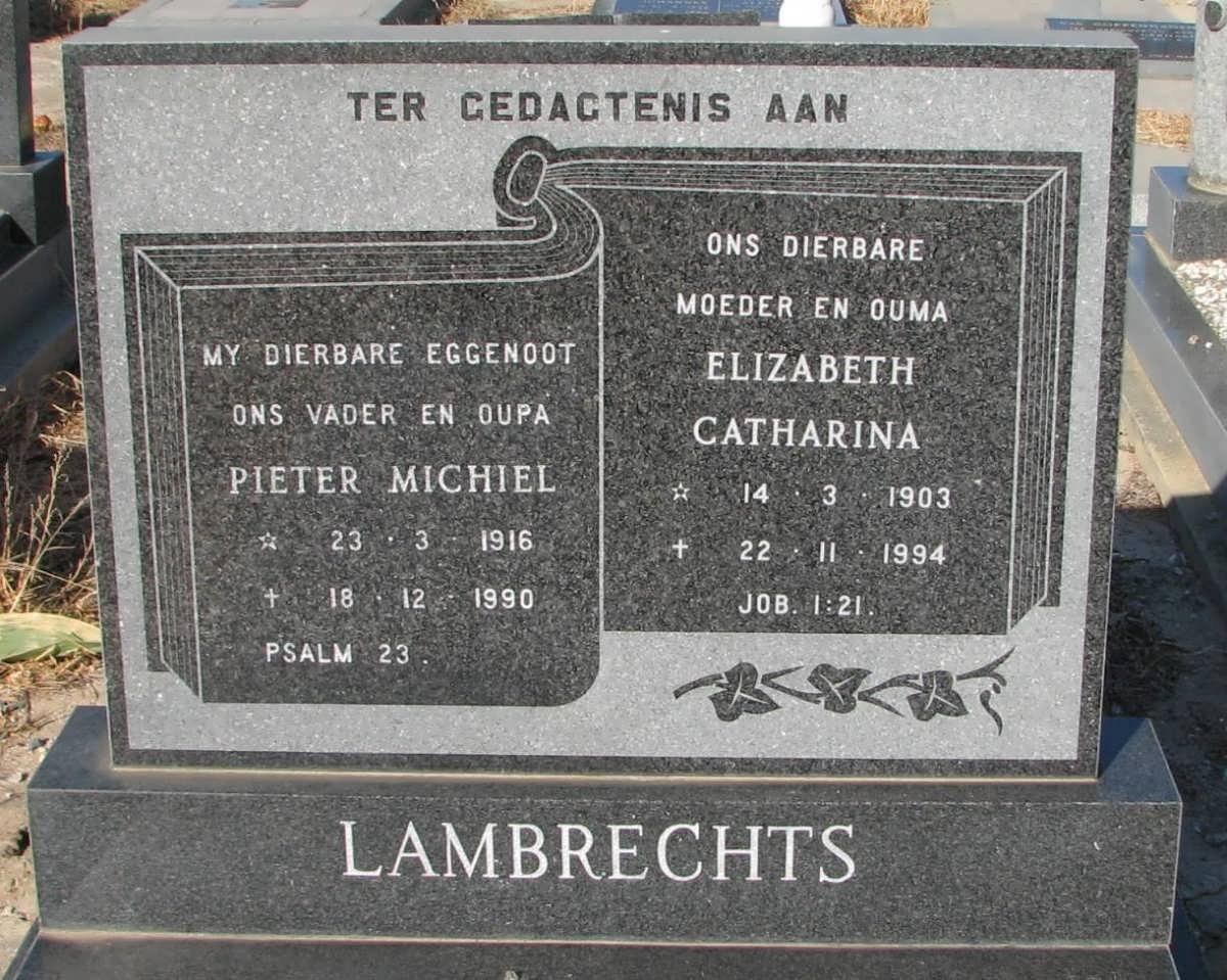 LAMBRECHTS Pieter Michiel 1916-1990 &amp; Elizabeth Catharina 1903-1994