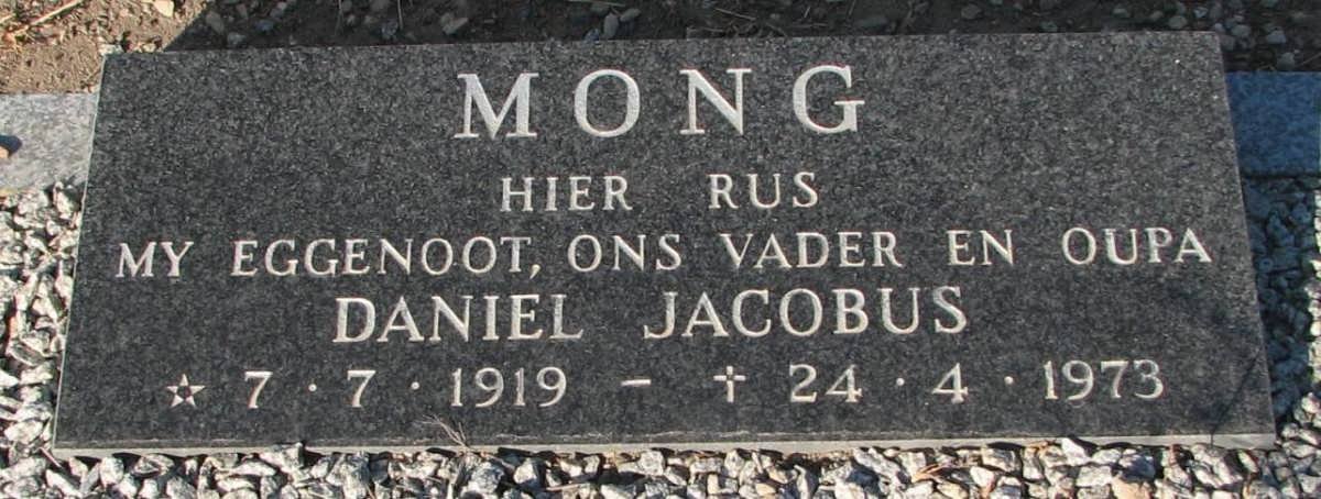 MONG Daniel Jacobus 1919-1973