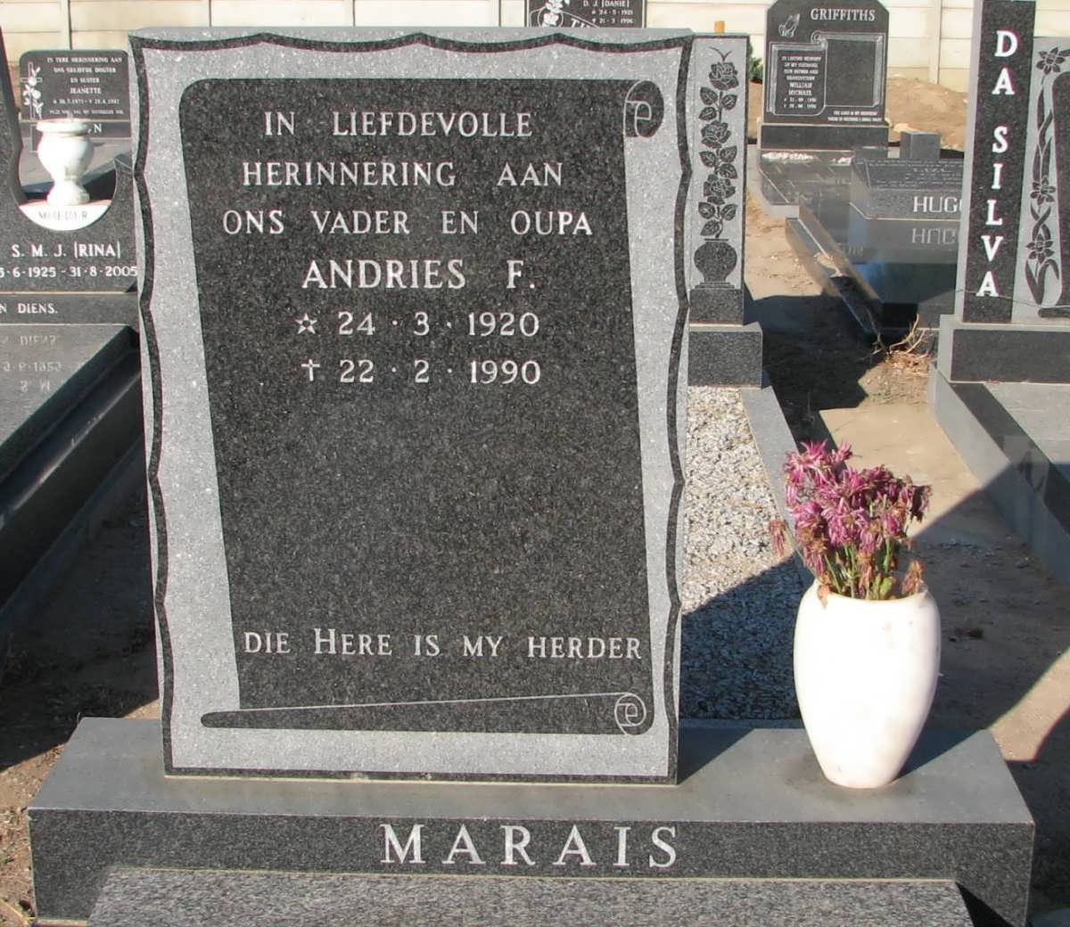 MARAIS Andries F. 1920-1990