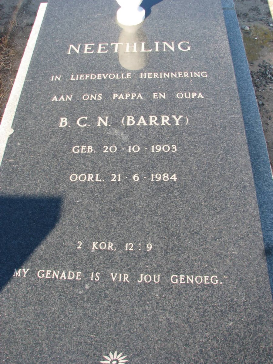 NEETHLING B.C.N. 1903-1984