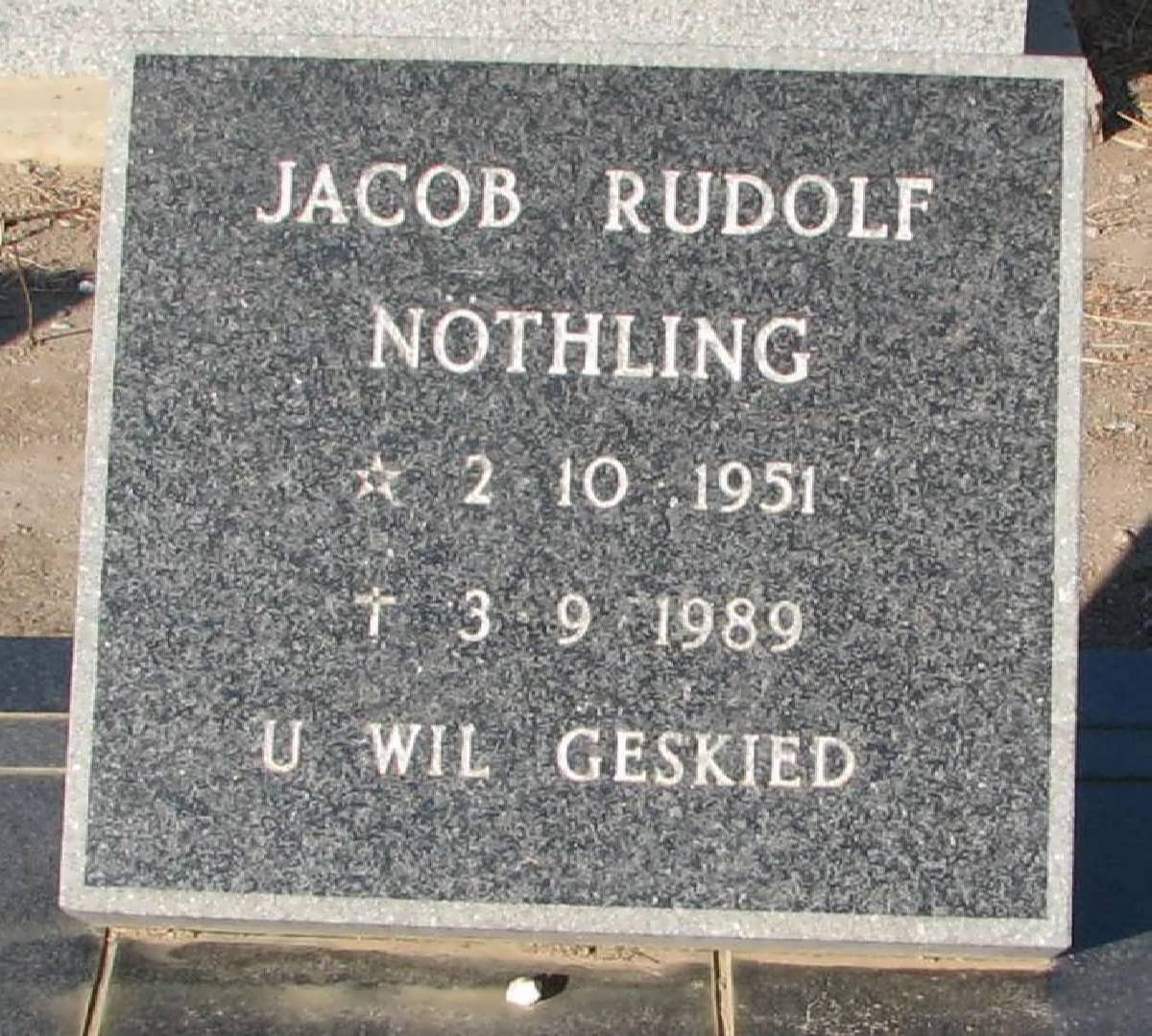 NOTHLING Jacob Rudolf 1951-1989
